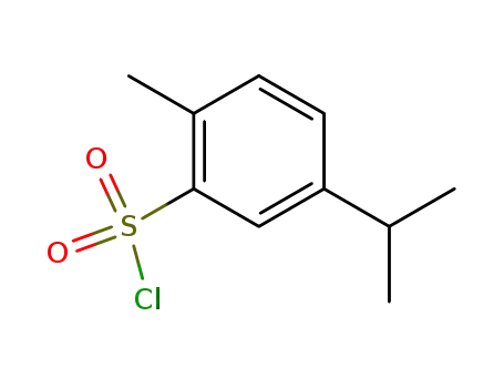 Molecular Structure of 737758-35-9 (5-Isopropyl-2-methylbenzene-1-sulfonyl chloride)