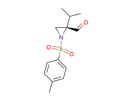 Molecular Structure of 1325233-88-2 ((S)-2-isopropyl-1-tosylaziridine-2-carbaldehyde)