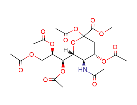 Molecular Structure of 6931-68-6 (1-methyl-2,4,7,8,9-penta-O-acetyl-N-acetylneuraminic acid)