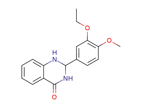 Molecular Structure of 101575-17-1 (2,3-dihydro-2-(3-ethoxy-4-methoxyphenyl)quinazolin-4(1H)-one)