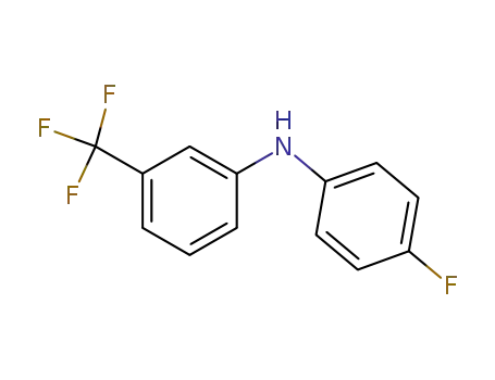 Molecular Structure of 330-59-6 (N-(4-fluorophenyl)-3-(trifluoromethyl)aniline)