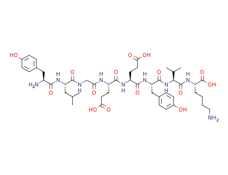 Molecular Structure of 629656-19-5 (L-Lysine,
L-tyrosyl-L-leucylglycyl-L-a-glutamyl-L-a-glutamyl-L-tyrosyl-L-valyl-)