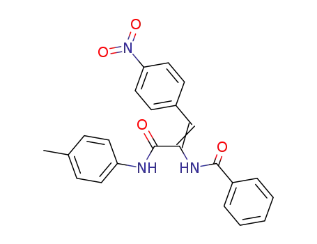 Molecular Structure of 76102-38-0 (Benzamide,
N-[1-[[(4-methylphenyl)amino]carbonyl]-2-(4-nitrophenyl)ethenyl]-)