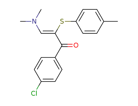 Molecular Structure of 263869-25-6 (1-(4-CHLOROPHENYL)-3-(DIMETHYLAMINO)-2-[(4-METHYLPHENYL)SULFANYL]-2-PROPEN-1-ONE)