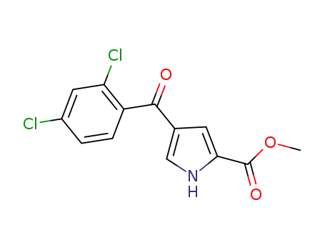 Molecular Structure of 453557-85-2 (methyl 4-(2,4-dichlorobenzoyl)-1H-pyrrole-2-carboxylate)