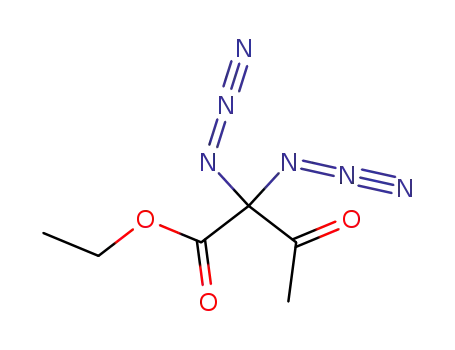 Molecular Structure of 110694-84-3 (Butanoic acid, 2,2-diazido-3-oxo-, ethyl ester)