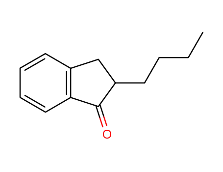 Molecular Structure of 76937-26-3 (2-BUTYL-1-INDANONE  95)