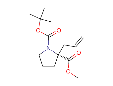 1,2-Pyrrolidinedicarboxylic acid, 2-(2-propenyl)-, 1-(1,1-dimethylethyl)
2-methyl ester, (R)-
