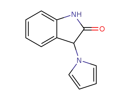 Molecular Structure of 16176-35-5 (2H-Indol-2-one, 1,3-dihydro-3-(1H-pyrrol-1-yl)-)
