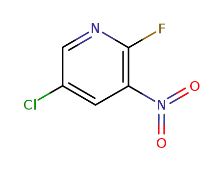 Molecular Structure of 60186-16-5 (5-CHLORO-2-FLUORO-3-NITROPYRIDINE)