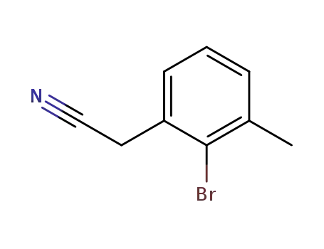 Molecular Structure of 248920-09-4 (Benzeneacetonitrile, 2-bromo-3-methyl-)
