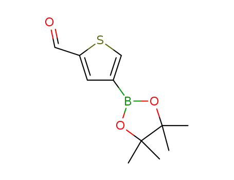 Molecular Structure of 881381-12-0 (2-Formylthiophene-4-boronic acid pinacol ester)