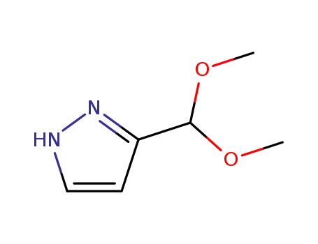 Molecular Structure of 111573-59-2 (3-(DIMETHOXYMETHYL)-1H-PYRAZOLE)
