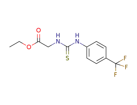 Molecular Structure of 321433-99-2 (ETHYL 2-(([4-(TRIFLUOROMETHYL)ANILINO]CARBOTHIOYL)AMINO)ACETATE)