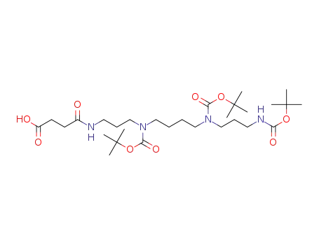 N-[3-(tert-butoxycarbonyl-{4-[tert-butoxycarbonyl-(3-tert-butoxycarbonylamino-propyl)-amino]-butyl}-amino)-propyl]-succinamic acid