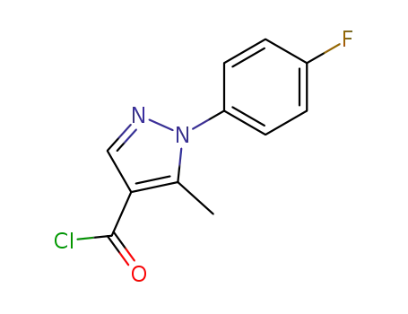 Molecular Structure of 423768-49-4 (1-(4-fluorophenyl)-5-methyl-1h-pyrazole-4-carbonyl chloride )