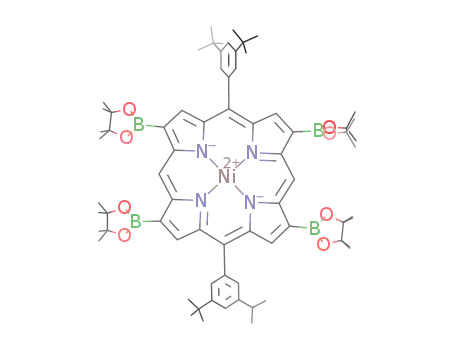 Ni(((tBu)2C<sub>6</sub>H<sub>3</sub>)2C<sub>20</sub>H<sub>6</sub>N<sub>4</sub>(Bpin)4)