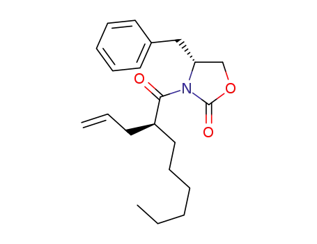 Molecular Structure of 548783-48-8 ((4R)-3-[(2S)-1-Oxo-2-(2-propenyl)octyl]-4-benzyl-2-oxazolidinone)