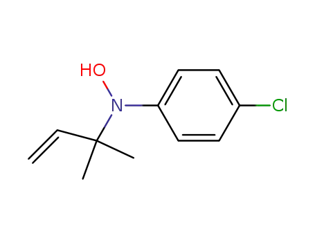 Molecular Structure of 127279-71-4 (N-(4-chlorophenyl)-N-(2-methylbut-3-en-2-yl)hydroxylamine)