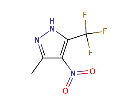 Molecular Structure of 27116-80-9 (3-TRIFLUOROMETHYL-5-METHYL-4-(NITRO)PYRAZOLE)