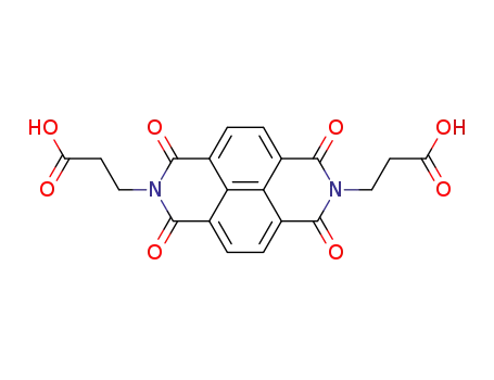 Molecular Structure of 30840-02-9 (3,3'-(1,3,6,8-tetraoxo-1,3,6,8-tetrahydrobenzo[lmn][3,8]phenantroline-2,7-diyl)-bis-propionic acid)