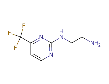 Molecular Structure of 215655-29-1 (N~1~-[4-(trifluoromethyl)-2-pyrimidinyl]-1,2-ethanediamine)