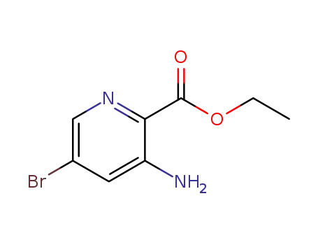 Molecular Structure of 1334405-60-5 (3-AMino-5-broMopyridin-2-carboxylic acid ethyl ester)