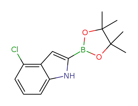 Molecular Structure of 1256358-95-8 (4-Chloroindole-2-boronic acid, pinacol ester)