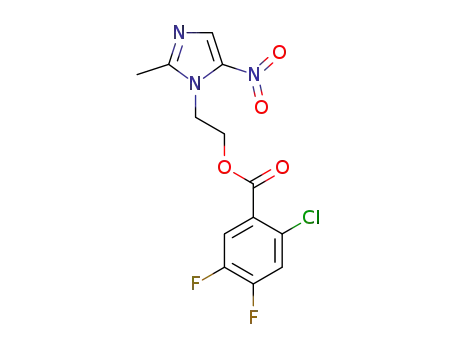 2-(2-methyl-5-nitro-1H-imidazol-1-yl)ethyl 2-chloro-4,5-difluorobenzoate
