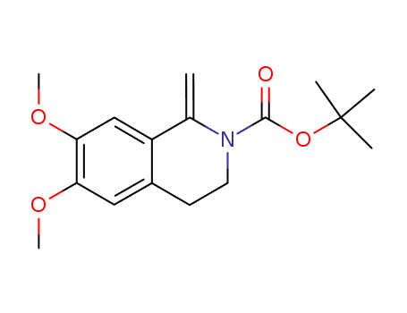 Molecular Structure of 82044-08-4 (N-(tert-Butoxycarbonyl)-6,7-dimethoxy-1-methylene-1,2,3,4-tetrahydroisoquinoline)