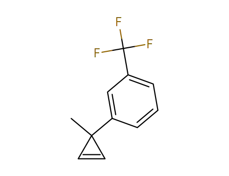Molecular Structure of 1256842-10-0 (1-(1-methylcycloprop-2-en-1-yl)-3-(trifluoromethyl)benzene)
