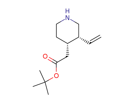 4-Piperidineacetic acid, 3-ethenyl-, 1,1-dimethylethyl ester, (3R,4S)-