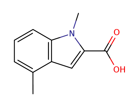 Molecular Structure of 23967-51-3 (1,4-dimethyl-1H-indole-2-carboxylic acid)