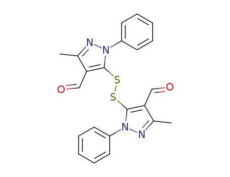 1H-Pyrazole-4-carboxaldehyde, 5,5'-dithiobis[3-methyl-1-phenyl-