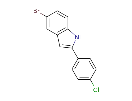 Molecular Structure of 881040-30-8 (5-BROMO-2-(4-CHLORO-PHENYL)-1H-INDOLE)
