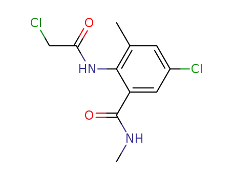 Molecular Structure of 1374598-54-5 (5-chloro-2-(2-chloroacetamido)-N,3-dimethylbenzamide)