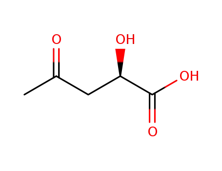 Molecular Structure of 150337-73-8 (Pentanoic acid, 2-hydroxy-4-oxo-, (R)- (9CI))
