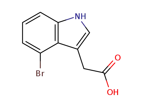Molecular Structure of 89245-41-0 (1H-Indole-3-aceticacid,4-bromo-(9CI))