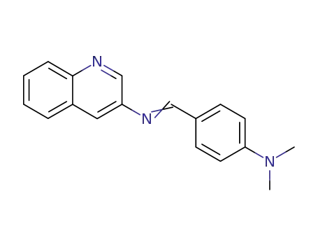 Molecular Structure of 23976-21-8 (N-{(E)-[4-(dimethylamino)phenyl]methylidene}quinolin-3-amine)
