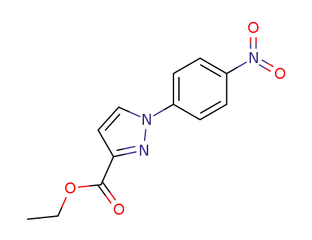 Molecular Structure of 19532-38-8 (Ethyl 1-(4-nitrophenyl)-1H-pyrazole-3-carboxylate)