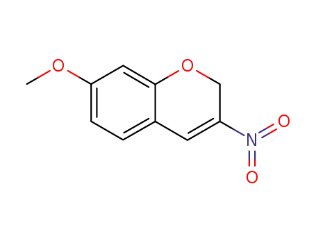 Molecular Structure of 92210-60-1 (7-METHOXY-3-NITRO-2H-CHROMENE))