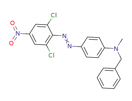Molecular Structure of 286958-01-8 (N-[4-[(2,6-Dichloro-4-nitrophenyl)azo]phenyl]-N-methyl-benzene        methaneamine)