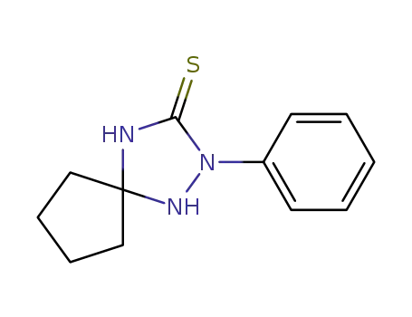 Molecular Structure of 39263-80-4 (2-phenyl-1,2,4-triazaspiro[4.4]nonane-3-thione)