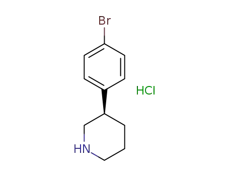 Molecular Structure of 1203683-26-4 (Piperidine, 3-(4-broMophenyl)-, hydrochloride)