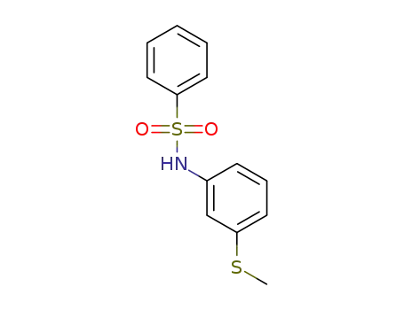 Molecular Structure of 528576-23-0 (N-[3-(methylsulfanyl)phenyl]benzenesulfonamide)