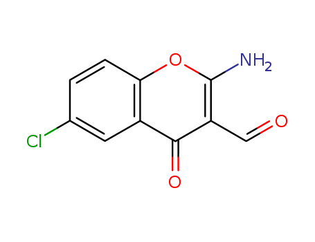2-amino-6-chloro-4-oxo-chromene-3-carbaldehyde