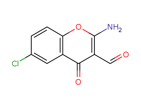 Molecular Structure of 68301-77-9 (2-AMINO-6-CHLORO-3-FORMYLCHROMONE)