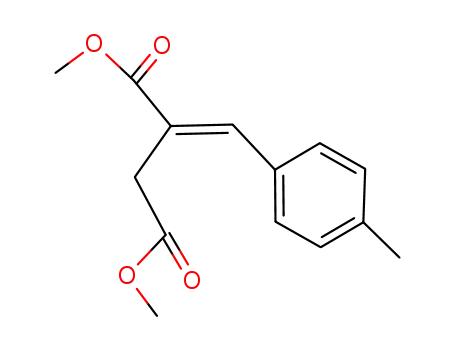 Molecular Structure of 100046-96-6 (Butanedioic acid, [(4-methylphenyl)methylene]-, dimethyl ester, (2E)-)