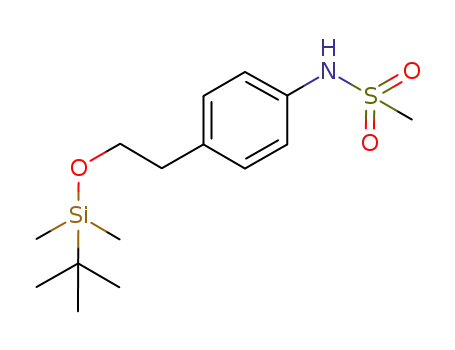 Molecular Structure of 246219-85-2 (N-(4-(2-((tert-butyldimethylsilyl)oxy)ethyl)phenyl)methanesulfonamide)