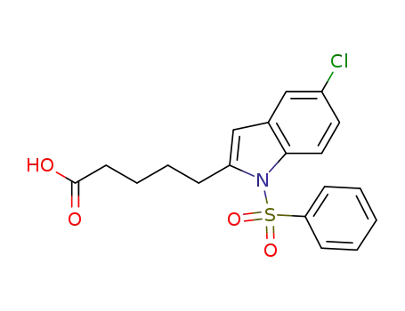 1H-Indole-2-pentanoic acid, 5-chloro-1-(phenylsulfonyl)-